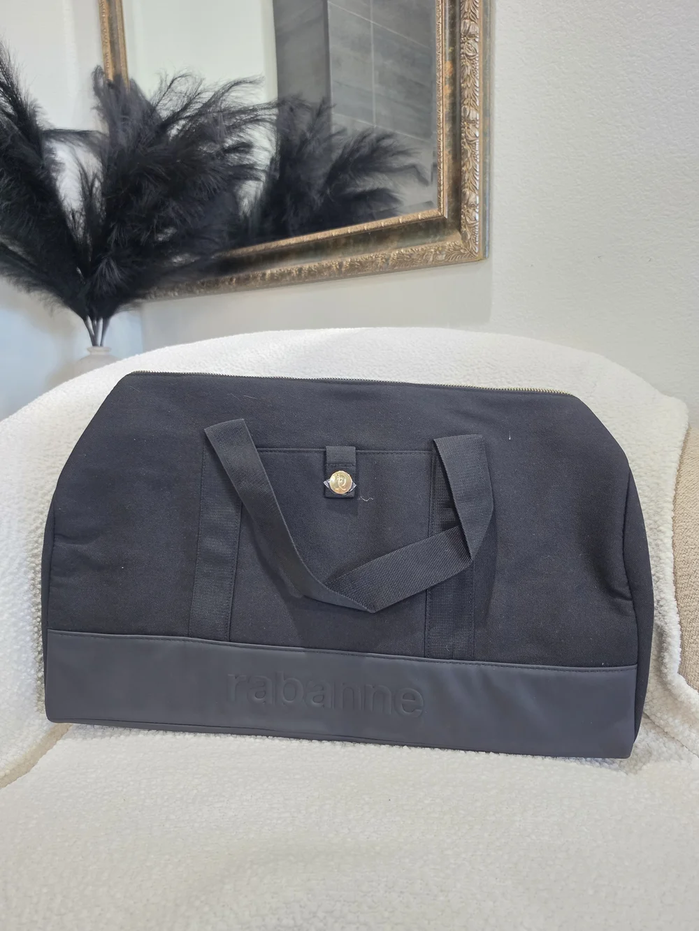 Paco Rabanne Black weekender duffle bag